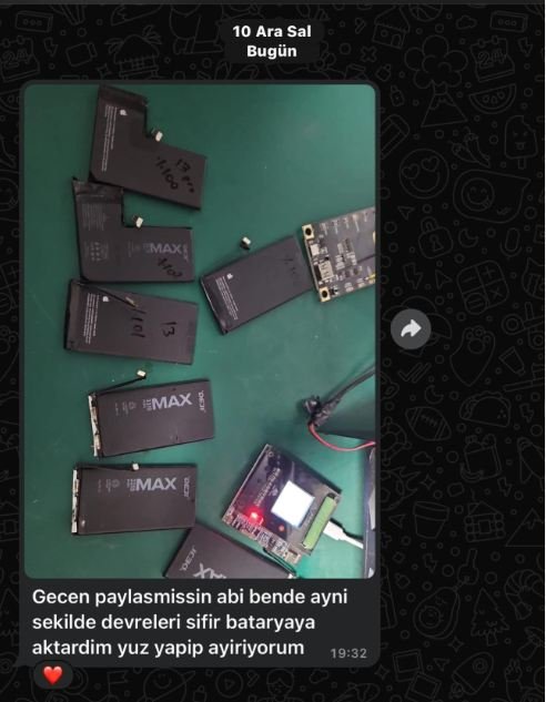 SAHTE BATARYALARI ORJNAL GİBİ GÖSTEMEK İÇİN YAPILAN İŞLEM